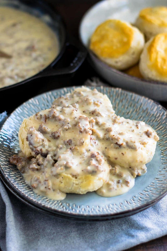 Sausage Gravy and Biscuits